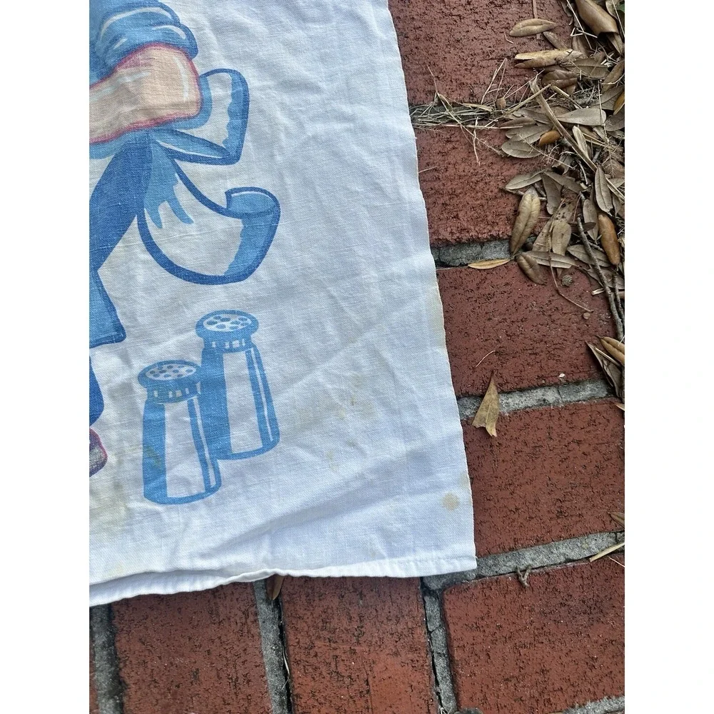 Apron chef cook Retro Fibbers Folly At Work kitchen novelty and Chefs Hat Vintag